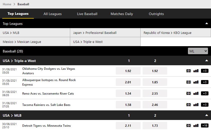 10Cric Baseball Betting