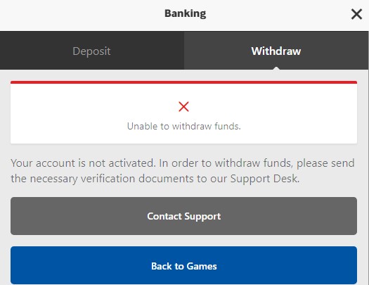 BetWay Withdraw