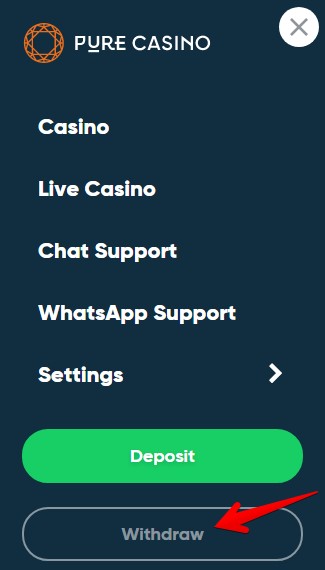 Pure Casino Withdrawal Guide