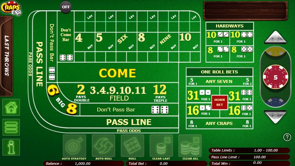 888 Casino Live Craps