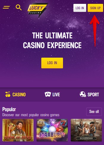 Lucky Casino Registration Guide 01