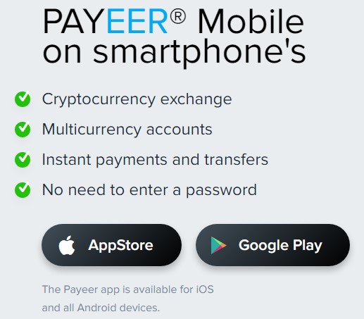 Payeer Mobile App