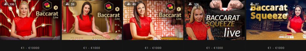 VIPs Casino Live Baccarat