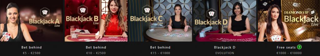 VIPs Casino Live Blackjack