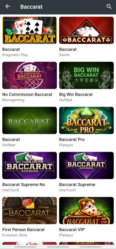 Melbet app Baccarat