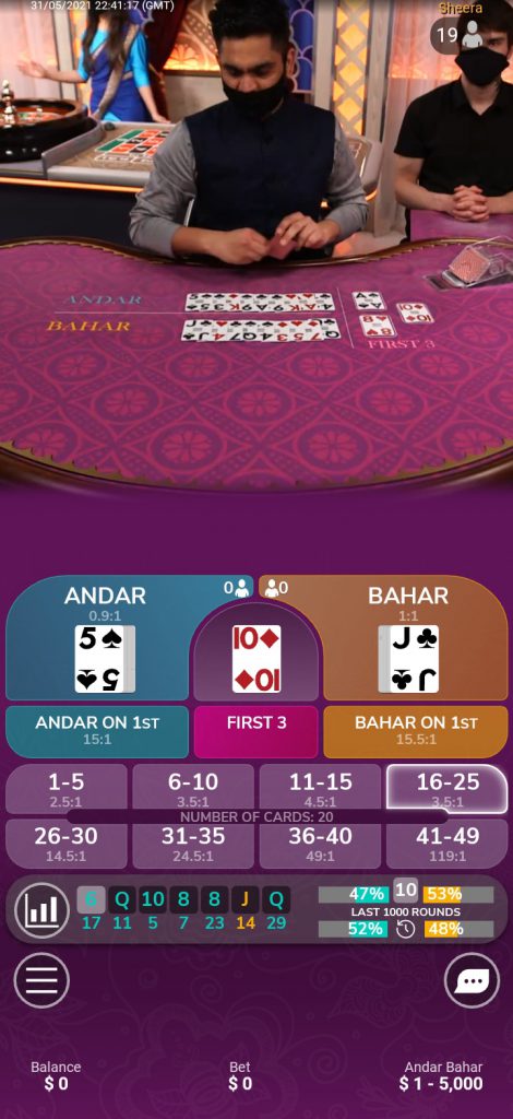 888 Casino app Live Andar Bahar