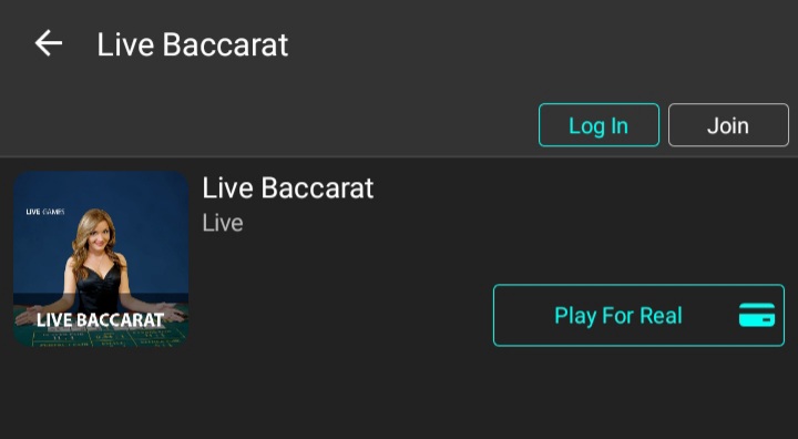 Bet365 app Baccarat