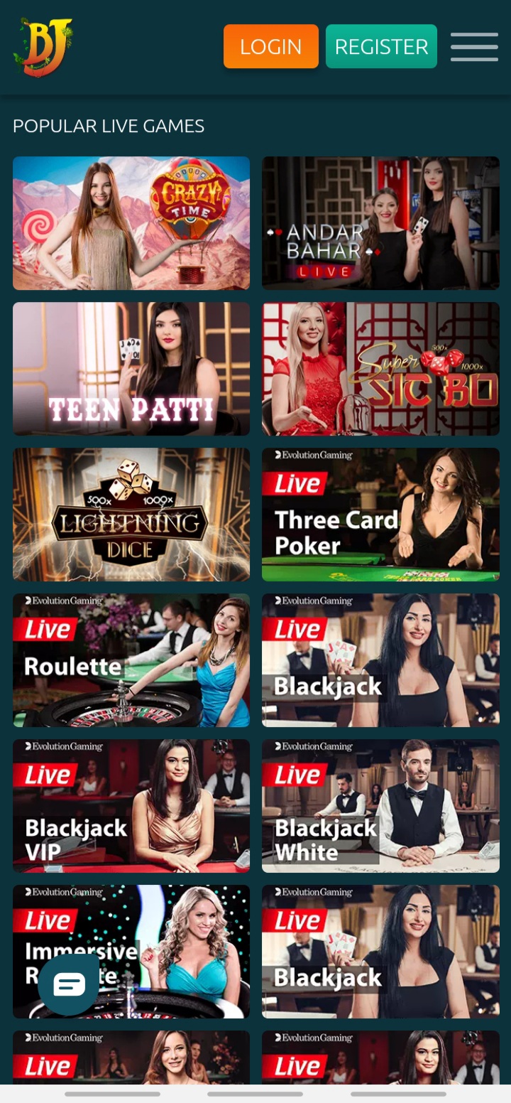 BetJungle app Live Casino