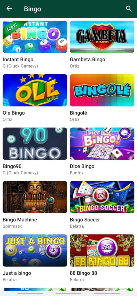 Betwinner app Bingo