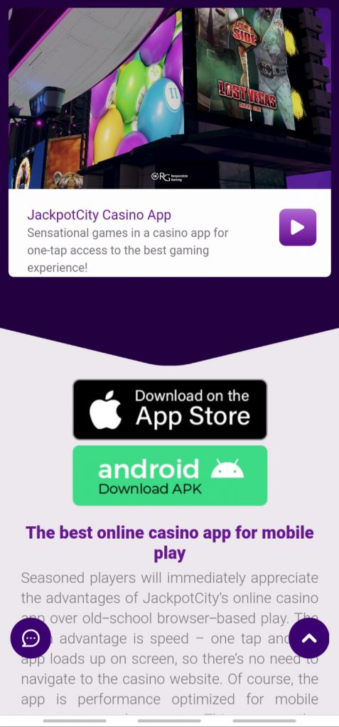 JackpotCity app download