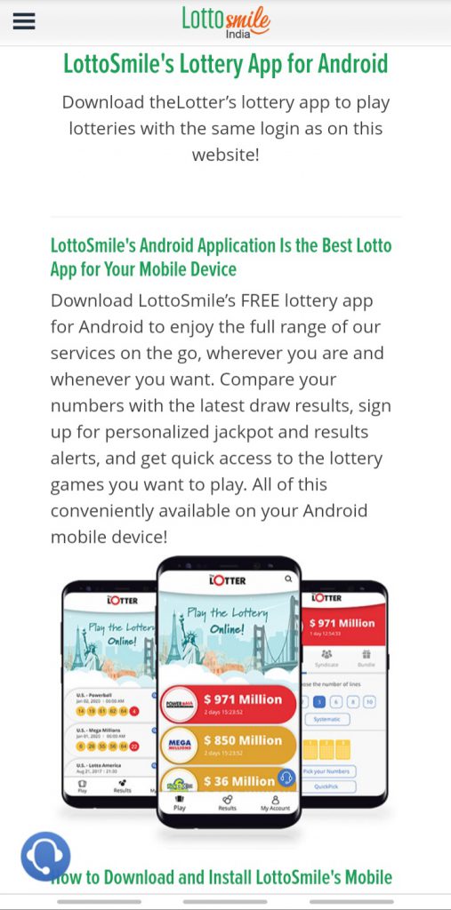 LottoSmile app download