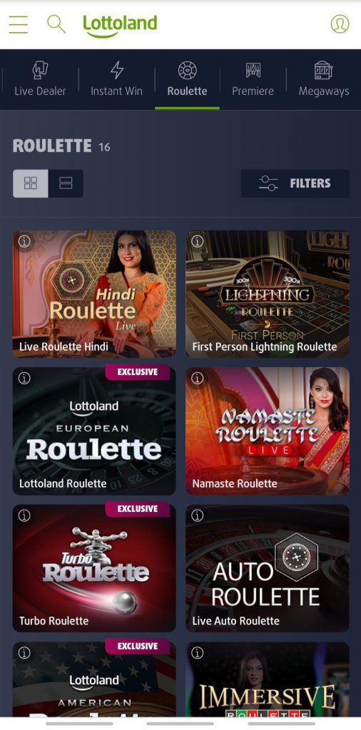 Lottoland app Roulette