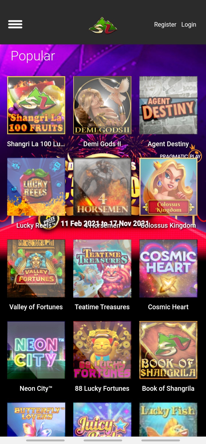 Shangri-la app casino games