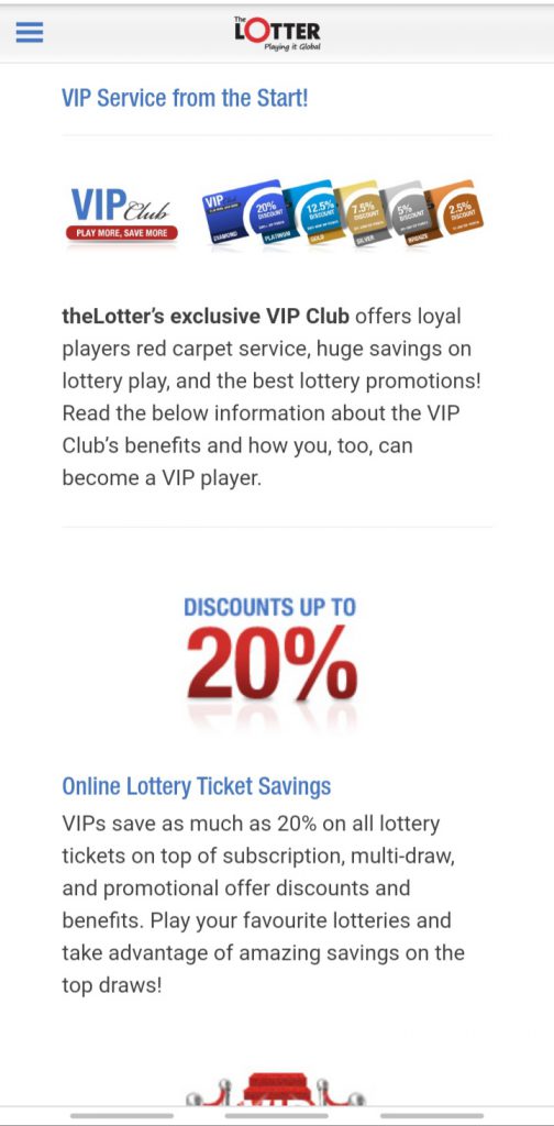 TheLotter app VIP Program