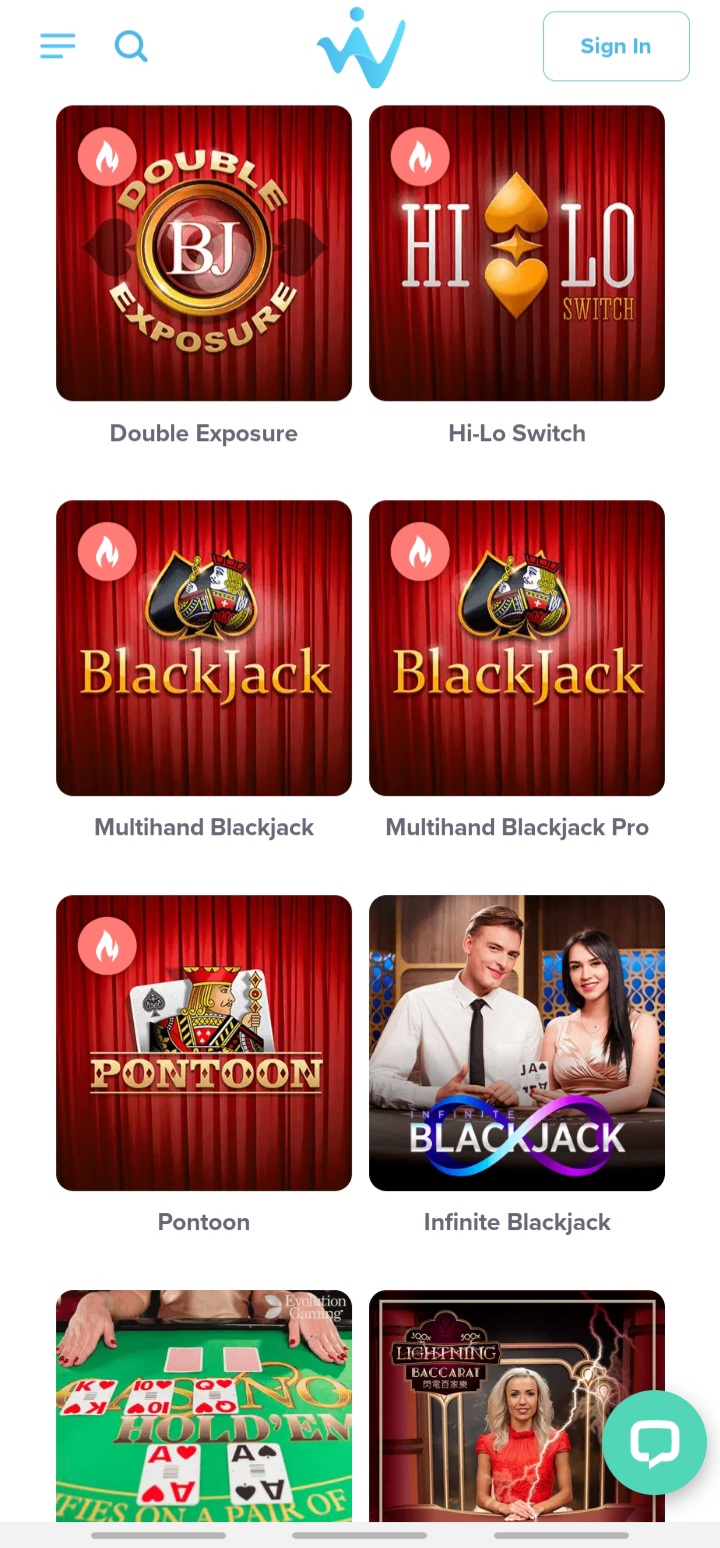 Winning Days app blackjack