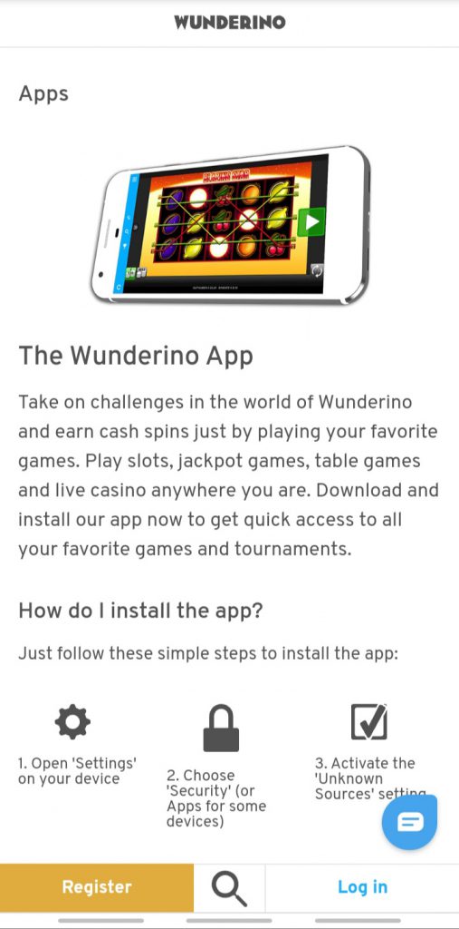 Wunderino app download