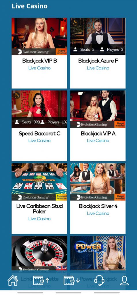 Yeti casino app live casino