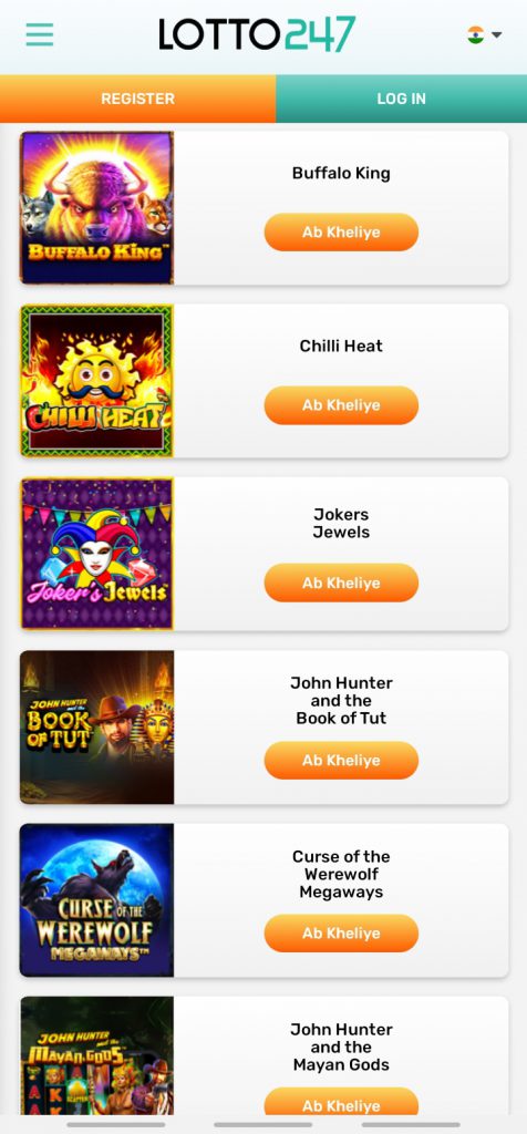 Lotto247 app casino games